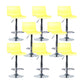 Industrial Backrest Armless Counter Stool Adjustable Iron Stool with Plastic Cushion