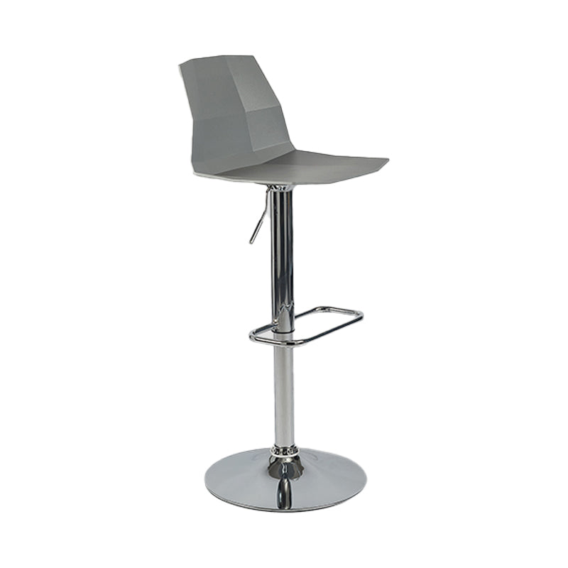 Industrial Backrest Armless Counter Stool Adjustable Iron Stool with Plastic Cushion