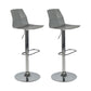 Industrial Backrest Armless Counter Stool Adjustable Iron Stool with Plastic Cushion