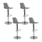 Industrial Backrest Armless Counter Stool Adjustable Iron Stool with Plastic Cushion