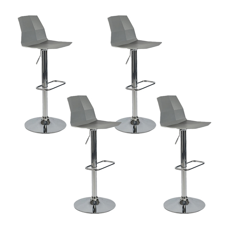 Industrial Backrest Armless Counter Stool Adjustable Iron Stool with Plastic Cushion