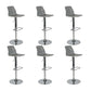 Industrial Backrest Armless Counter Stool Adjustable Iron Stool with Plastic Cushion