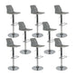 Industrial Backrest Armless Counter Stool Adjustable Iron Stool with Plastic Cushion