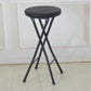 Modern Counter Chair Foldable Bistro Round Shape Cushion Chair with Metal 4 Legs Black 1 Piece Clearhalo 'Bar Furniture' 'Bar Stools' 'bar_stools' 'furn' 'furn_bar_stools' 'Furniture' 'Kitchen & Dining Furniture' 6244348