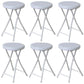 Modern Counter Chair Foldable Bistro Round Shape Cushion Chair with Metal 4 Legs White 6 Piece Set Clearhalo 'Bar Furniture' 'Bar Stools' 'bar_stools' 'furn' 'furn_bar_stools' 'Furniture' 'Kitchen & Dining Furniture' 6244352