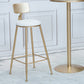 Nordischer Barhocker, runder Barhocker mit Metallbeinen