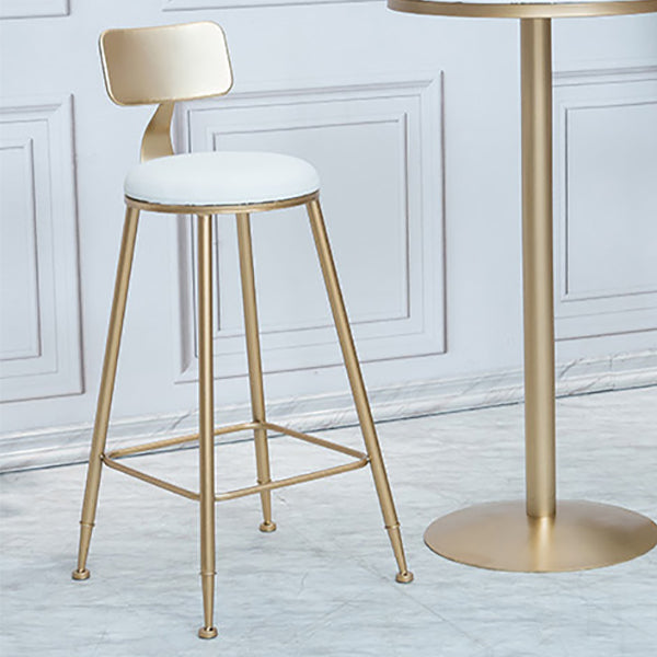 Nordischer Barhocker, runder Barhocker mit Metallbeinen