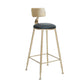 Nordischer Barhocker, runder Barhocker mit Metallbeinen