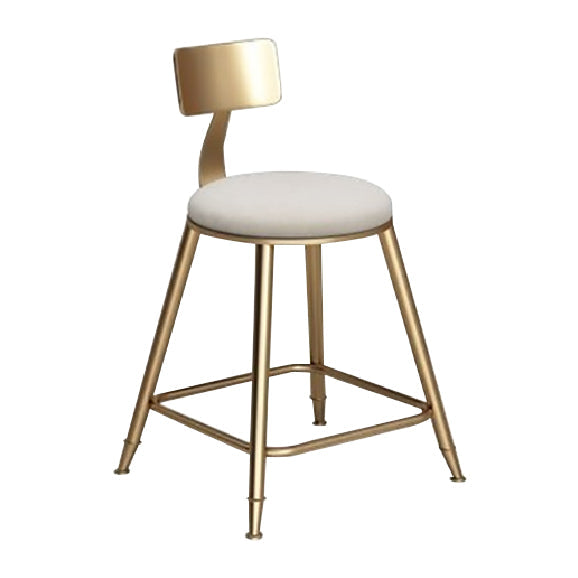 Nordischer Barhocker, runder Barhocker mit Metallbeinen