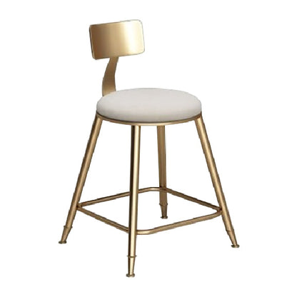 Nordischer Barhocker, runder Barhocker mit Metallbeinen