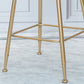 Nordischer Barhocker, runder Barhocker mit Metallbeinen