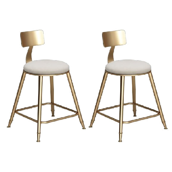 Nordischer Barhocker, runder Barhocker mit Metallbeinen