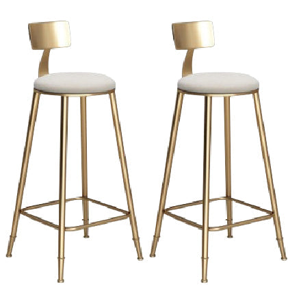 Nordischer Barhocker, runder Barhocker mit Metallbeinen