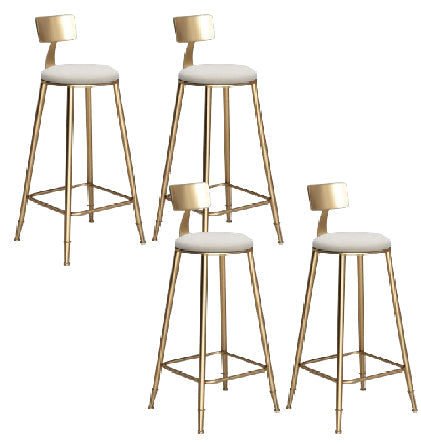 Nordischer Barhocker, runder Barhocker mit Metallbeinen