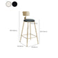Nordischer Barhocker, runder Barhocker mit Metallbeinen