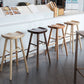 Contemporary Solid Wood Bar Stool Backless Bar Stool for Home Use