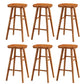 Contemporary Solid Wood Bar Stool Backless Bar Stool for Home Use