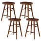 Contemporary Solid Wood Bar Stool Backless Bar Stool for Home Use