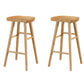 Contemporary Solid Wood Bar Stool Backless Bar Stool for Home Use