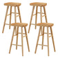 Contemporary Solid Wood Bar Stool Backless Bar Stool for Home Use