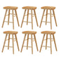 Contemporary Solid Wood Bar Stool Backless Bar Stool for Home Use