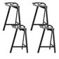 Industrial Low Back Counter Stools Metal Counter Height Stools for Home Use Black 4 Piece Set Counter Stool(26"H) Clearhalo 'Bar Furniture' 'Bar Stools' 'bar_stools' 'furn' 'furn_bar_stools' 'Furniture' 'Kitchen & Dining Furniture' 6244492