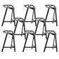 Industrial Low Back Counter Stools Metal Counter Height Stools for Home Use Black 8 Piece Set Counter Stool(26"H) Clearhalo 'Bar Furniture' 'Bar Stools' 'bar_stools' 'furn' 'furn_bar_stools' 'Furniture' 'Kitchen & Dining Furniture' 6244497