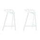 Industrial Low Back Counter Stools Metal Counter Height Stools for Home Use White 2 Piece Set Counter Stool(26"H) Clearhalo 'Bar Furniture' 'Bar Stools' 'bar_stools' 'furn' 'furn_bar_stools' 'Furniture' 'Kitchen & Dining Furniture' 6244507