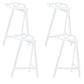 Industrial Low Back Counter Stools Metal Counter Height Stools for Home Use White 4 Piece Set Counter Stool(26"H) Clearhalo 'Bar Furniture' 'Bar Stools' 'bar_stools' 'furn' 'furn_bar_stools' 'Furniture' 'Kitchen & Dining Furniture' 6244509