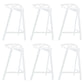 Industrial Low Back Counter Stools Metal Counter Height Stools for Home Use White 6 Piece Set Counter Stool(26"H) Clearhalo 'Bar Furniture' 'Bar Stools' 'bar_stools' 'furn' 'furn_bar_stools' 'Furniture' 'Kitchen & Dining Furniture' 6244510