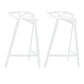 Industrial Low Back Counter Stools Metal Counter Height Stools for Home Use White 2 Piece Set Bar Stool(30"H) Clearhalo 'Bar Furniture' 'Bar Stools' 'bar_stools' 'furn' 'furn_bar_stools' 'Furniture' 'Kitchen & Dining Furniture' 6244512