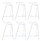 Industrial Low Back Counter Stools Metal Counter Height Stools for Home Use White 6 Piece Set Bar Stool(30"H) Clearhalo 'Bar Furniture' 'Bar Stools' 'bar_stools' 'furn' 'furn_bar_stools' 'Furniture' 'Kitchen & Dining Furniture' 6244514