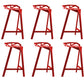 Industrial Low Back Counter Stools Metal Counter Height Stools for Home Use Red 6 Piece Set Counter Stool(26"H) Clearhalo 'Bar Furniture' 'Bar Stools' 'bar_stools' 'furn' 'furn_bar_stools' 'Furniture' 'Kitchen & Dining Furniture' 6244518