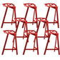 Industrial Low Back Counter Stools Metal Counter Height Stools for Home Use Red 8 Piece Set Counter Stool(26"H) Clearhalo 'Bar Furniture' 'Bar Stools' 'bar_stools' 'furn' 'furn_bar_stools' 'Furniture' 'Kitchen & Dining Furniture' 6244519