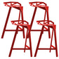 Industrial Low Back Counter Stools Metal Counter Height Stools for Home Use Red 4 Piece Set Bar Stool(30"H) Clearhalo 'Bar Furniture' 'Bar Stools' 'bar_stools' 'furn' 'furn_bar_stools' 'Furniture' 'Kitchen & Dining Furniture' 6244521