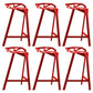 Industrial Low Back Counter Stools Metal Counter Height Stools for Home Use Red 6 Piece Set Bar Stool(30"H) Clearhalo 'Bar Furniture' 'Bar Stools' 'bar_stools' 'furn' 'furn_bar_stools' 'Furniture' 'Kitchen & Dining Furniture' 6244522