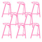 Industrial Low Back Counter Stools Metal Counter Height Stools for Home Use Pink 8 Piece Set Counter Stool(26"H) Clearhalo 'Bar Furniture' 'Bar Stools' 'bar_stools' 'furn' 'furn_bar_stools' 'Furniture' 'Kitchen & Dining Furniture' 6244527
