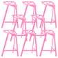 Industrial Low Back Counter Stools Metal Counter Height Stools for Home Use Pink 8 Piece Set Bar Stool(30"H) Clearhalo 'Bar Furniture' 'Bar Stools' 'bar_stools' 'furn' 'furn_bar_stools' 'Furniture' 'Kitchen & Dining Furniture' 6244531
