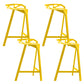 Industrial Low Back Counter Stools Metal Counter Height Stools for Home Use Yellow 4 Piece Set Counter Stool(26"H) Clearhalo 'Bar Furniture' 'Bar Stools' 'bar_stools' 'furn' 'furn_bar_stools' 'Furniture' 'Kitchen & Dining Furniture' 6244533