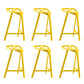 Industrial Low Back Counter Stools Metal Counter Height Stools for Home Use Yellow 6 Piece Set Counter Stool(26"H) Clearhalo 'Bar Furniture' 'Bar Stools' 'bar_stools' 'furn' 'furn_bar_stools' 'Furniture' 'Kitchen & Dining Furniture' 6244534