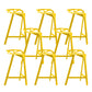 Industrial Low Back Counter Stools Metal Counter Height Stools for Home Use Yellow 8 Piece Set Counter Stool(26"H) Clearhalo 'Bar Furniture' 'Bar Stools' 'bar_stools' 'furn' 'furn_bar_stools' 'Furniture' 'Kitchen & Dining Furniture' 6244535