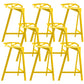 Industrial Low Back Counter Stools Metal Counter Height Stools for Home Use Yellow 8 Piece Set Bar Stool(30"H) Clearhalo 'Bar Furniture' 'Bar Stools' 'bar_stools' 'furn' 'furn_bar_stools' 'Furniture' 'Kitchen & Dining Furniture' 6244539