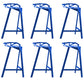 Industrial Low Back Counter Stools Metal Counter Height Stools for Home Use Blue 6 Piece Set Counter Stool(26"H) Clearhalo 'Bar Furniture' 'Bar Stools' 'bar_stools' 'furn' 'furn_bar_stools' 'Furniture' 'Kitchen & Dining Furniture' 6244542