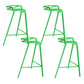 Industrial Low Back Counter Stools Metal Counter Height Stools for Home Use Green 4 Piece Set Counter Stool(26"H) Clearhalo 'Bar Furniture' 'Bar Stools' 'bar_stools' 'furn' 'furn_bar_stools' 'Furniture' 'Kitchen & Dining Furniture' 6244549