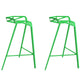 Industrial Low Back Counter Stools Metal Counter Height Stools for Home Use Green 2 Piece Set Bar Stool(30"H) Clearhalo 'Bar Furniture' 'Bar Stools' 'bar_stools' 'furn' 'furn_bar_stools' 'Furniture' 'Kitchen & Dining Furniture' 6244552