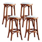 Industrial Solid Wood Counter Stool Velvet Counter Height Stools for Home Use Red Brown 4 Piece Set Clearhalo 'Bar Furniture' 'Bar Stools' 'bar_stools' 'furn' 'furn_bar_stools' 'Furniture' 'Kitchen & Dining Furniture' 6244582