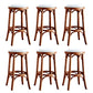 Industrial Solid Wood Counter Stool Velvet Counter Height Stools for Home Use Red Brown 6 Piece Set Clearhalo 'Bar Furniture' 'Bar Stools' 'bar_stools' 'furn' 'furn_bar_stools' 'Furniture' 'Kitchen & Dining Furniture' 6244583