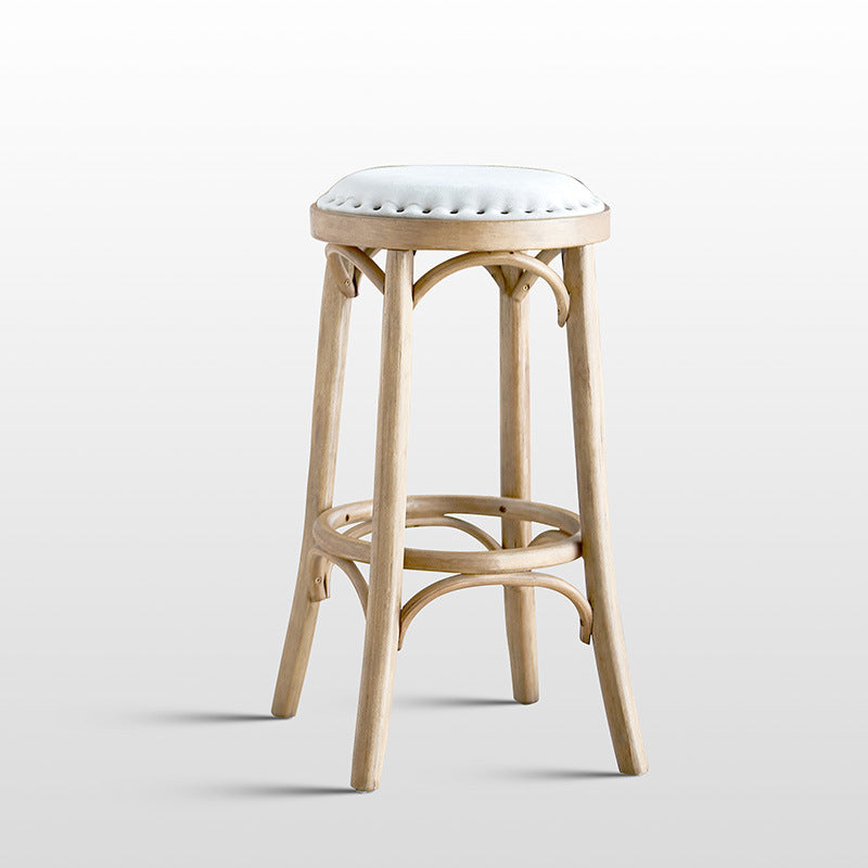 Industrial Solid Wood Counter Stool Velvet Counter Height Stools for Home Use Clearhalo 'Bar Furniture' 'Bar Stools' 'bar_stools' 'furn' 'furn_bar_stools' 'Furniture' 'Kitchen & Dining Furniture' 6244591
