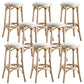 Industrial Solid Wood Counter Stool Velvet Counter Height Stools for Home Use Natural 8 Piece Set Clearhalo 'Bar Furniture' 'Bar Stools' 'bar_stools' 'furn' 'furn_bar_stools' 'Furniture' 'Kitchen & Dining Furniture' 6244593