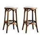 Industrial Solid Wood Counter Stool Velvet Counter Height Stools for Home Use Walnut 2 Piece Set Clearhalo 'Bar Furniture' 'Bar Stools' 'bar_stools' 'furn' 'furn_bar_stools' 'Furniture' 'Kitchen & Dining Furniture' 6244595